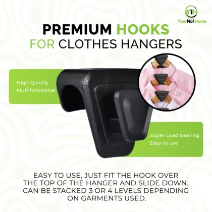 Clothes Hanger Hooks – 30 Pieces with Free Storage Bag
