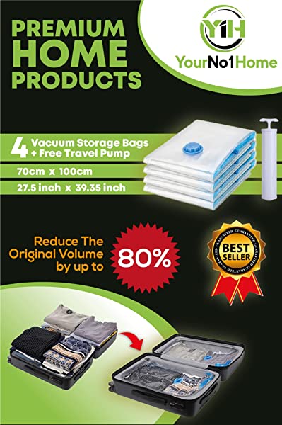 Spacesaver Vacuum Storage Bags (Medium 6 Pack) Save 80% on Clothes